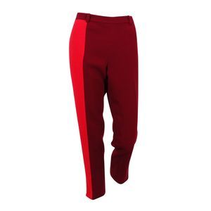 Tommy Hilfiger Women's Chiffon Color Block Cropped Pants - Cabernet Multi